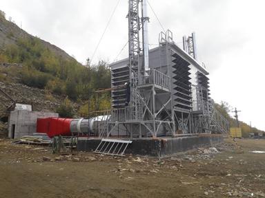Калориферная установка для подачи теплого воздуха в стволы шахт и рудников